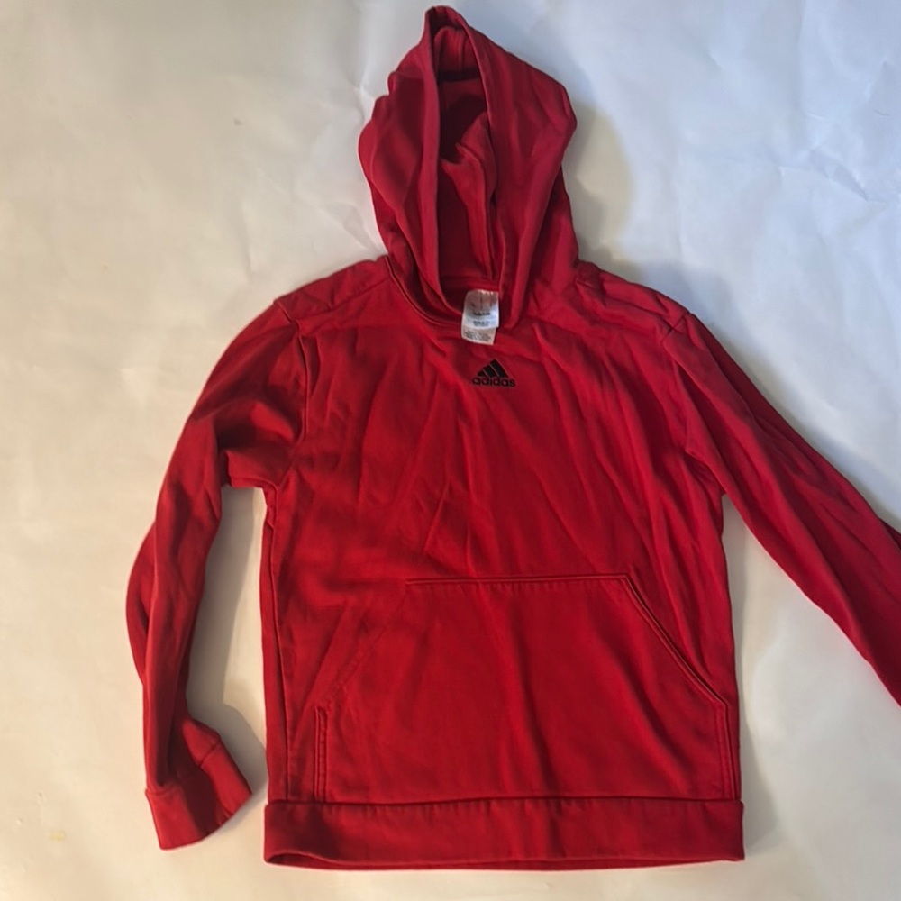 Adidas Vibrant Red Pullover Hoodie